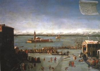28 dicembre 1788, la Laguna di Venezia ghiacciata: se podeva andar de troto…