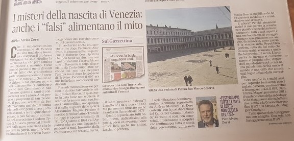 Pier Alvise Zorzi e i miti di Venezia. E la data che non festeggeremo mai