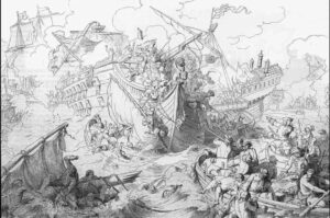 Rappresentazione Battaglia Navale (disegno G.Gatteri)