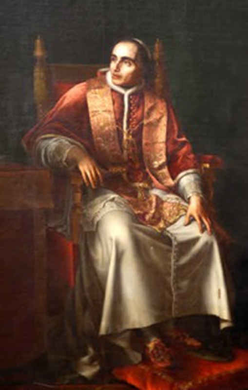 J. B. Wicar, Pio VII, olio su tela. (foto web il papa prigioniero)