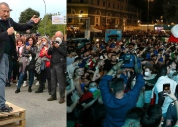 Quaranta multe, zero multe. Dàgli al pensiero libero, gli assembramenti non sono uguali per tutti…