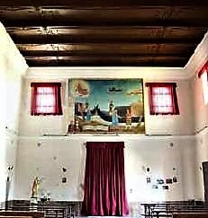 Grande dipinto che narra dell'apparizione Mariana ai Barcaioli situato all'interno della Chiesa (foto web)