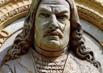 Particolare del medaglione sulla facciata del Teatro Jacquard di Schio (foto tratta da sito Venetostoria)