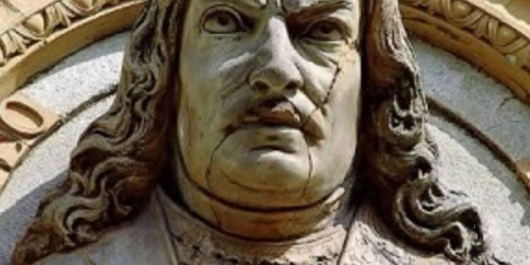 Particolare del medaglione sulla facciata del Teatro Jacquard di Schio (foto tratta da sito Venetostoria)