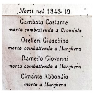 Elenco dei deceduti Adriesi (foto autore)