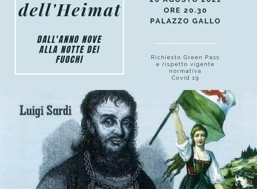 Venerdì 20 a Castel Tesino “Da Hofer a Klotz nel segno dell’Heimat” di Luigi Sardi