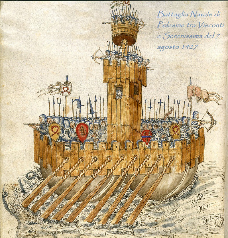 Dipinto dell'epoca di una Imbarcazione da guerra (foto web)
