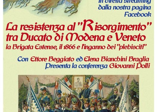 La Resistenza al Risorgimento, diretta facebook con Elena Bianchini Braglia ed Ettore Beggiato