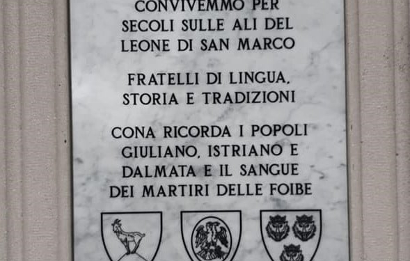 Giorno del ricordo: la lapide nel Municipio di Cona (Ve)