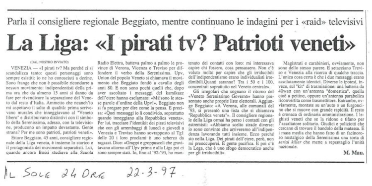 “I Serenissimi? Patrioti veneti” parola di Ettore Beggiato
