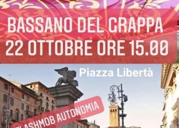 Sabato 22 ottobre alle 15 in piazza Libertà a Bassano flash mob per l’autonomia