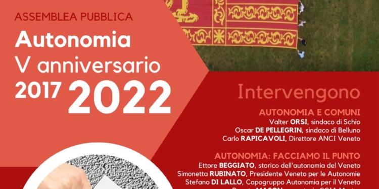 Autonomia del Veneto, a Schio convegno sabato 22 a cinque anni dal referendum