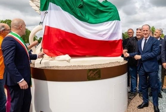 Santa Giustina in Colle, arriva un grande Leone di San Marco ma avvolto dal Tricolore…