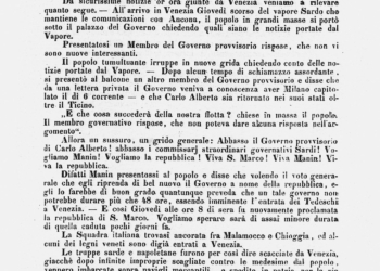 Agosto 1848: Abbasso Carlo Alberto, Viva San Marco! Viva Manin! Viva la repubblica!