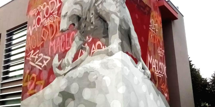 Maclodio (Brescia),12 ottobre 1427: un murales ricorda la Vittoria Veneta sul Ducato di Milano