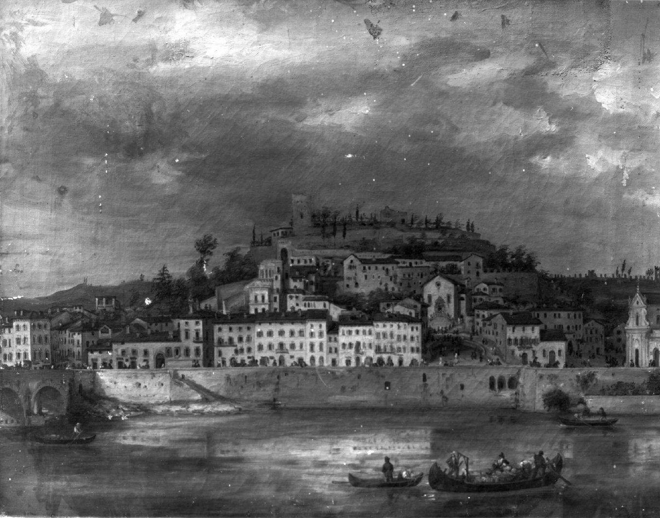 Colle San Pietro, veduta di Verona (dipinto) di Ferrari Carlo detto Ferrarin (secondo quarto sec. XIX) foto beni culturali