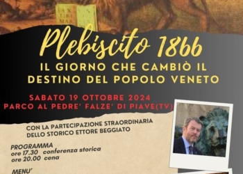 Plebiscito truffa 1866, conferenza storica con Beggiato sabato 19 a Falzè di Piave