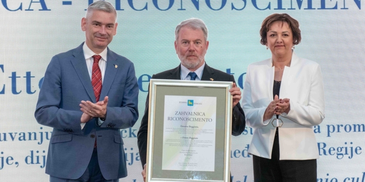 La Regione Istriana premia Beggiato: “Grazie a lui, alla sua legge e alla Regione Veneto”