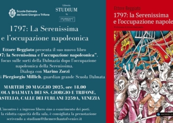 Beggiato presenta il nuovo libro con Marino Zorzi alla Scuola Dalmata: martedì 20 maggio a Venezia