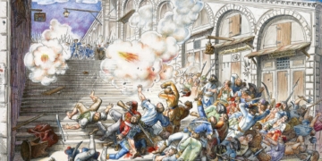 Venezia 12 maggio 1797, i giacobini col cannone massacrano la folla che grida San Marco