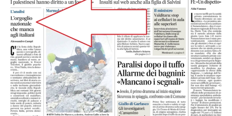 Il Gazzettino, la festa del 2 Giugno e perché all’Italia manca l’orgoglio nazionale