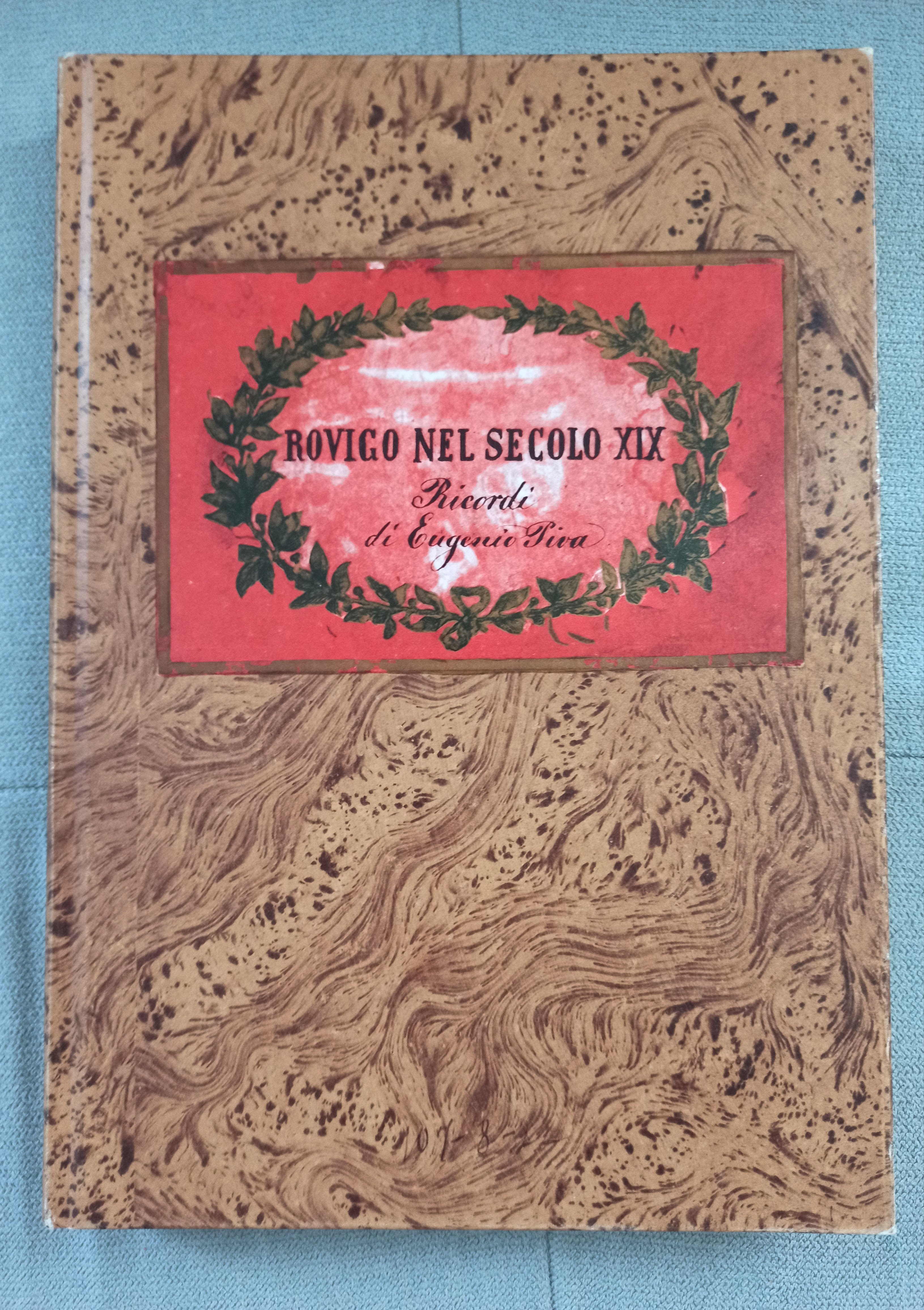 Il libro Rovigo nel XIX secolo. Ricordi di Eugenio Piva. Edito dalla Cassa di Risparmio di Padova e Rovigo anno 1984 (foto autore)