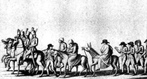 Immagine che rappresenta la cattura di ipotetici Insorti nel luglio 1809 (foto web)