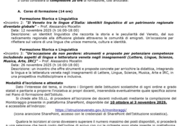 La lingua veneta nel corso annuale di formazione per docenti