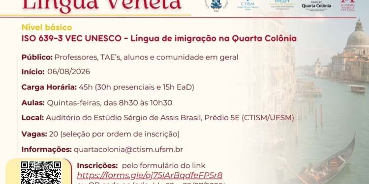 Terso corso de lingua veneta a l’Università brasiliana de Santa Maria – Rio Grande do Sul
