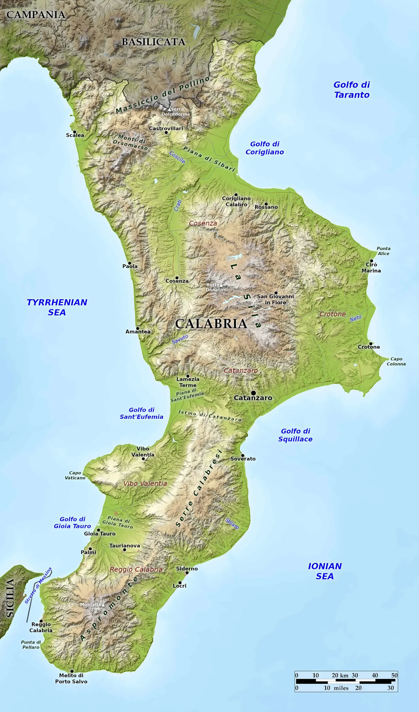 calabria fisica